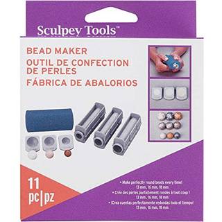 Polyform Sculpey Tools Round Bead Maker 11 Stykke S?t Polymer Ovn-Bake Clay Jewelry Making Tool hj?lper dig med at lave perfekt runde perler i tr