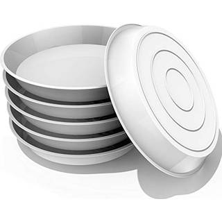UPMCT 6 Pack Plant Saucer 4 6 8 10 12 tommer Holdbar plantebakke Blomsterpotte Saucer Round Paller til indend?rs og udend?rs plantebeholder tilbe