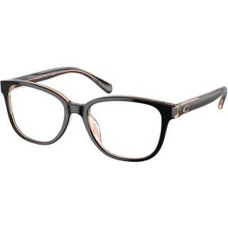 Coach HC6224U 5781 53 Briller Kvinder Krystalklar - Black on Transparent Powder Brown - 53mm
