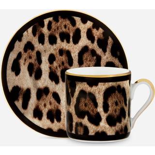Dolce&Gabbana Casa Tea And Coffee - 'Leopardo' espresso cup and saucer in Multicolor 100%PORCELAIN
