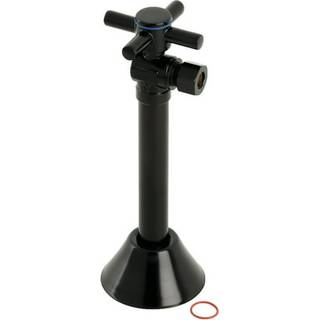 Kingston Brass CC83200DX Concord 1/2 """" Sved x 3/8 """" O.D. Comp Angle Luk ventilen med 5 """" Extension Matte sort