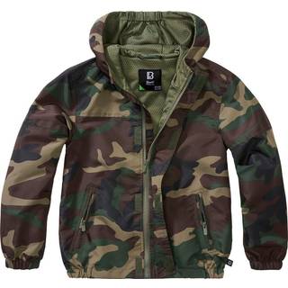 Brandit Kids Summer Front-Zip Windbreaker Woodland