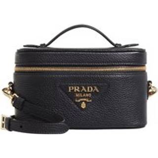 Prada Logo Mini leather crossbody bag - black - One Size
