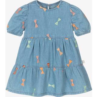 Stella McCartney Kids Bow-detail denim dress - blue - M 3