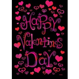 Toland Home Garden 1012286 Valentine Hearts Valentine Flag 28x40 tommer dobbeltsidet Valentine Garden Flag til udend?rs hus Valentines Day Flag Y