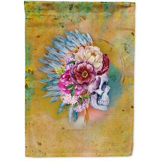 """" Caroline's Treasures BB5129GF Havestørrelse Dag for de døde blomster Skull Flag Multicolor Small """"