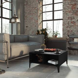 Sofabord 60X60X30 Cm Konstrueret Træ - Sort