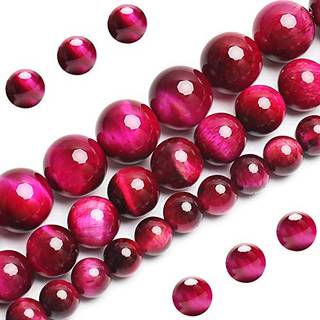 Natural Hot Pink Tiger Eye Beads Grade AAA ?delsten Runde l?se perler 10 mm 40stk Bulk Lotindstillinger Semi Precious Stone Perler til smykkerfre