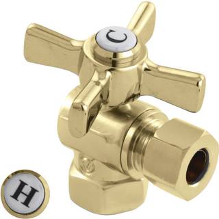 Kingston Brass CC33102ZX 3/8 """" FIP X 3/8 """" OD -komprimeringsventil Poleret messing