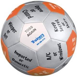 Tr?ner lager, hvilken er du, og hvorfor? Thumball 6 """" til Icebreaker -spil | Byg hold og forhold - Introduktioner og isbrydere | 32 samtale bede