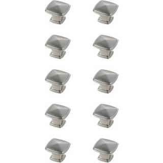 Marcel 1.2 """" b?rstet nikkel firkantet knob multipack (s?t af 10)