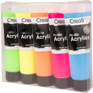 Akrylmaling 5x 120 ml - Studio - Flour ass. farver