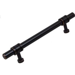 Gliderithardware 4340-128-ORB-10 5 tommer CC Solid stål Barrel Ring Cabinet Bar trækker 10 pakke 5 """" Olie gnidet bronze finish