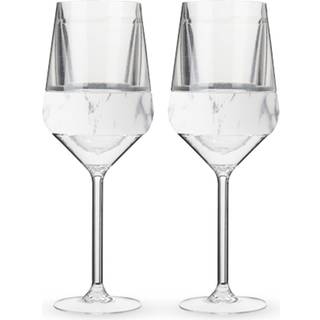 Vinfrysning stammede afkølingskopper (sæt af 2) i marmor af vært