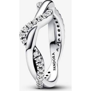 Pandora 193098C01 Damenring Funkelnde Verschlungene Welle