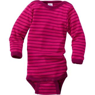 Engel Baby Body L/S mit Druckknöpfen geringelt Børn størrelse 86/92 farve lilla