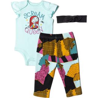 Disney Nightmare f?r jul Sally sp?dbarn baby piger bodysuit bukser og pandeb?nd 3 stykke s?t bl?t 12 m?neder