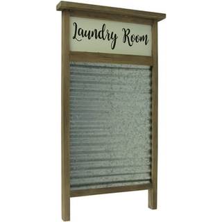 Vintage -inspireret træ- og metalvaskemur d? Kor 24 tommer høj - Tilføj rustik charme til dit vaskerum med antik mode og bondegård elegance