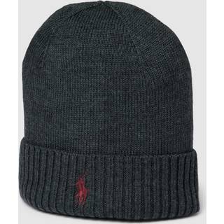 Polo Ralph Lauren Herren Mütze grau Schur-Wolle
