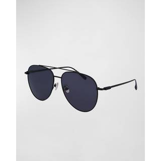 Salvatore Ferragamo SF 308S 002 61 Solbriller Mænd Black - Matte Black - 61mm