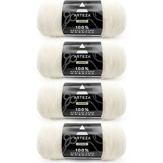 Arteza Akrylgarn til h?kling af 4 x 200 -G Skeins of Worsted Yarn til strikning af halv halvdelen A002 Machine vaskbare strikning af h?klet forsy