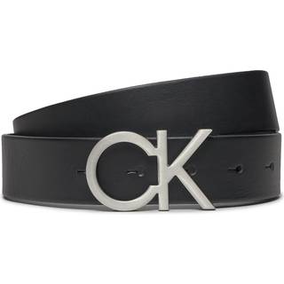 Leather Logo Belt - Black - 80 cm
