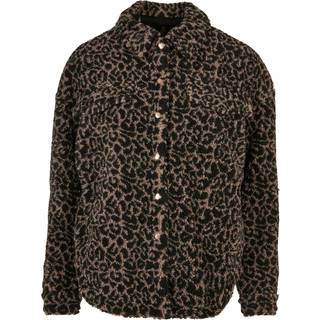 Urban Classics AOP Sherpa Overshirt Jakke - S - darktaupeleo