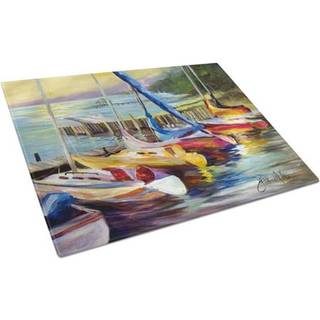 Caroline's Treasures JMK1036LCB Sejlbåde ved Sunset Glass Cutting Board Stor dekorativt tempereret glas Køkkenskæring og serveringsplade Stor i s