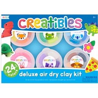 Ooly Creatibles 24 Farver Air Dry Clay Kit til Kids Craft Modelling Clay med 3 Shaping Tools Craft Supplies & Materials Airdry Clay DIY Art Set t