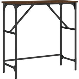 konsolbord 75x32x75 cm konstrueret træ brun egetræsfarve
