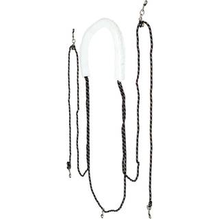 Horze Justerbar hestetr?ning og lungerhj?lp med bageste fleece -d?kning - Navy/Red - Horse