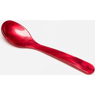 G.F. Heim Söhne Eierlöffel Acrylglas Perlmutt Optik Rot