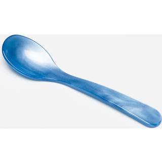 G.F. Heim Söhne Eierlöffel Acrylglas Perlmutt Optik Blau