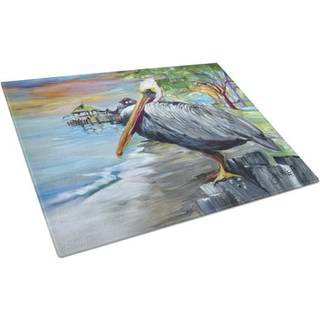 Caroline's Treasures JMK1021LCB Pelican View Glass Cutting Board Stor dekorativt tempereret glas Køkkenskæring og serveringsplade Stor i stor stø