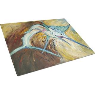Caroline's Treasures JMK1167LCB Billfish Glass Cutting Board Stor dekorativt tempereret glas køkkenskæring og serveringsplads i stor størrelse hu