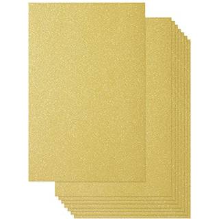 Bedste papirhilsener 24 ark guld glitter papir cardstock til DIY h?ndv?rk kort, der g?r invitationer dobbeltsidet 250 gsm (8 x 12 in)