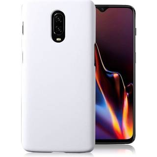 OnePlus 6T beskytteslesetui i plastik - Hvid