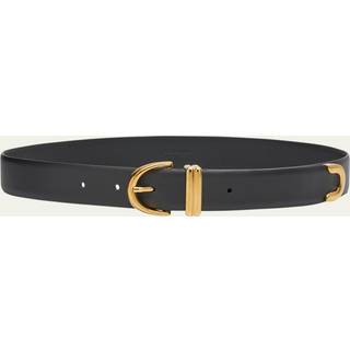 Khaite Bambi leather belt - black - 80CM