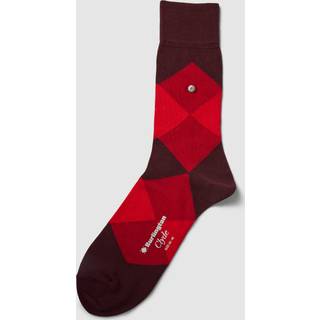 Burlington Herren Socken rot Baumwolle & Mix Gemustert