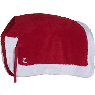 Horze Santa Christmas Fleece Horse Quarter Sheet Riding Filt med faux päls - röd - ponny