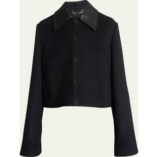 Proenza Schouler Cropped wool-blend jacket - black - L