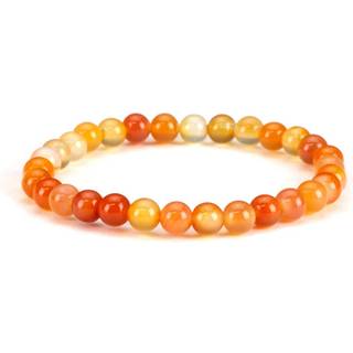 Cherry Tree Collection - Sm? mellemstore st?rrelser - ?delsten perlerede armb?nd til kvindelige m?nd og teenagere - 6 mm runde perler (Carnelian