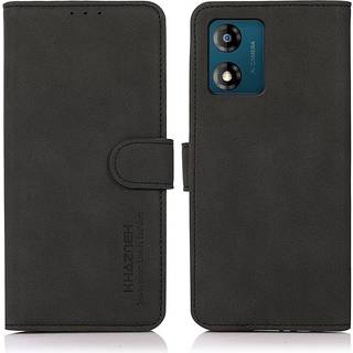 SKALO Motorola Moto E13 4G KHAZNEH Pungetui i PU-læder - Sort