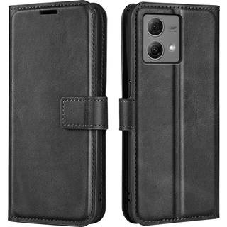 SKALO Motorola Moto G84 5G Premium Wallet Flip Cover - Sort