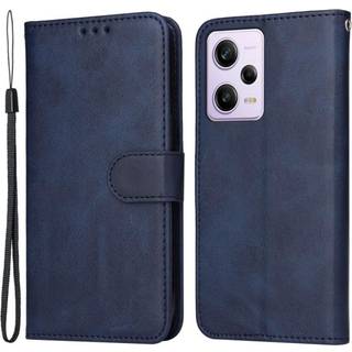 SKALO Xiaomi Redmi Note 12 Pro 5G Flip Cover m. pung i PU-læder - Blå
