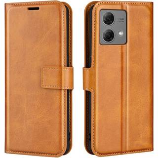 SKALO Motorola Moto G84 5G Premium Wallet Flip Cover - Lys brun