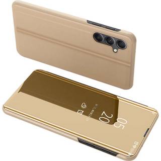 SKALO Samsung A34 5G Clear View Mirror Etui - Guld