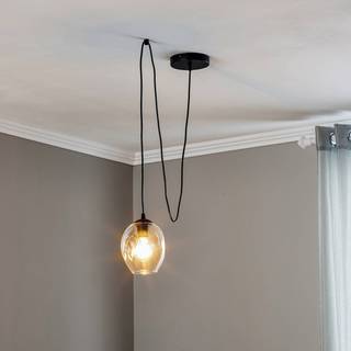 Glas hængelampe Starla EMIBIG LIGHTING, dæmpbar, Sort, Stue/spisestue, Glas, Moderne