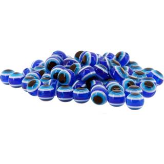 Mandala Crafts Blue Evil Eye Perles 8mm til onde ?je smykker - 150 runde gr?ske ?jenperler til charme - tyrkiske ?jenperler til dr?mmecatcher per