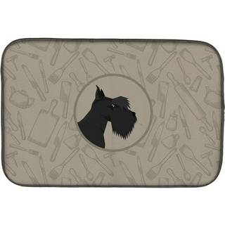 """" Caroline's Treasures CK2207DDM Scottish Terrier in the Kitchen Dish-Drying-Mats 14x21 Multicolor """"